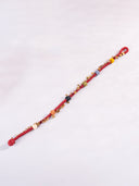 Maroon Thread Ball Anklet