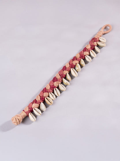 Braided Pich Shell Anklets