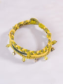 3 Layer Buho Green Anklet