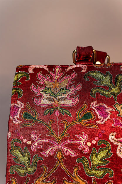 Floral  Zardosi Tote Bag