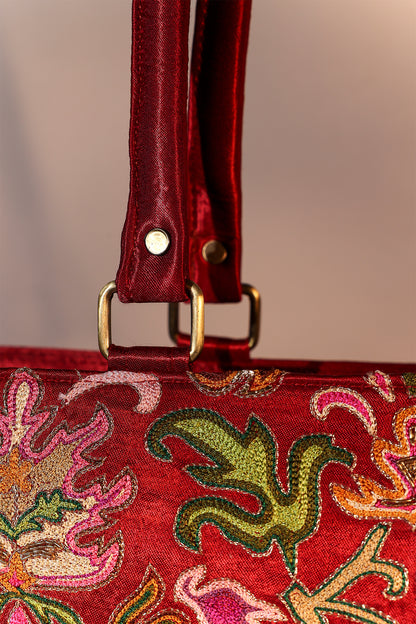 Floral  Zardosi Tote Bag