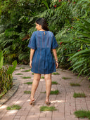 Blue Tunic With Hand Work