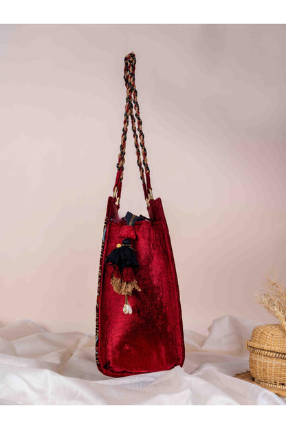 Blooming of Ajrakh Tote Bag