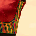 Maroon Mashru Blouse with Kutchi Embroidery & Mirror Work