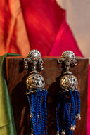 Blue Twisted Thread Jhumki