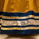 Yellow Modal Chaniya with Ajrakh Lumpi Border | 8 Metre