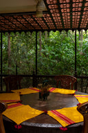 Mustard Geo Block Print Table Mat Set