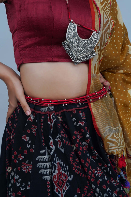 Red Multi Layered Waist Belt