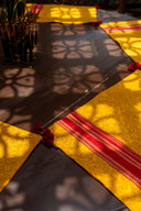 Mustard Geo Block Print Table Mat Set