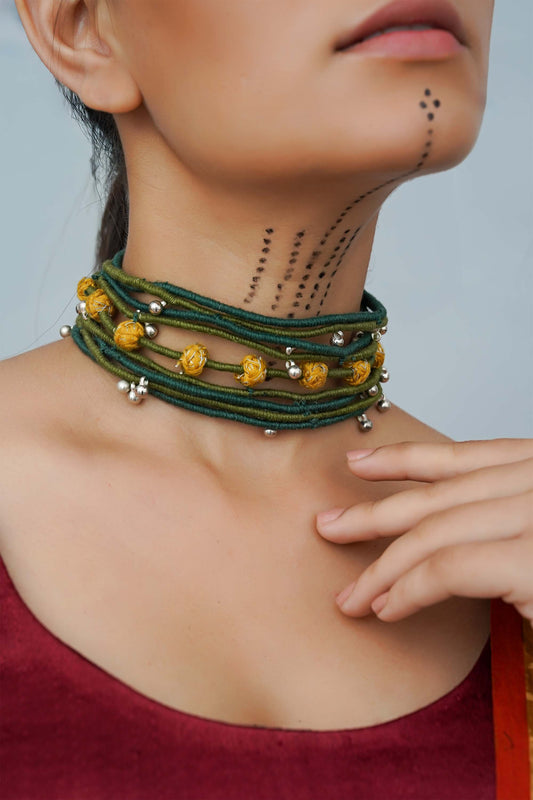 Green Multi Layerd Choker