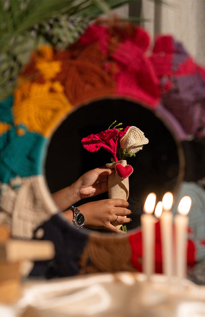 Elegant Artisanal Crochet Flowers Bouquet