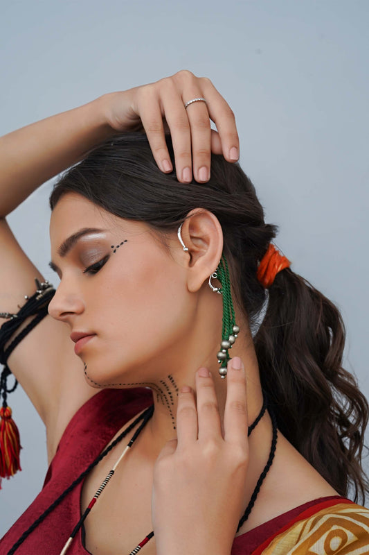 Green Earcuff Dangler