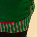 Green Mashru Blouse with Kutchi Embroidery | Craftroots