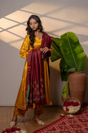 Handwoven Burgundy Dupatta With Exquisite Aari Embroidery