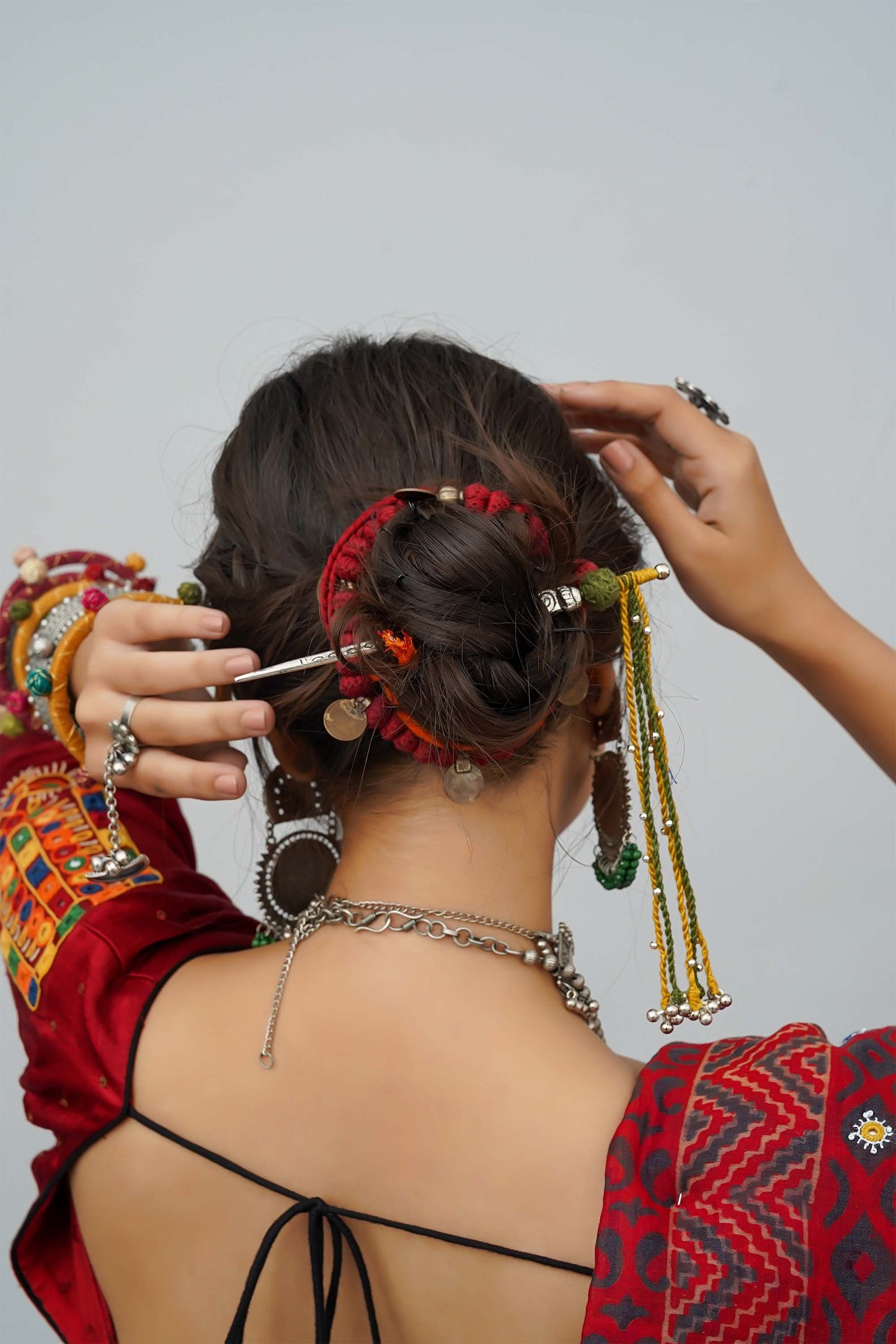 Green String Hair Stick