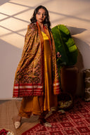 Gorgeous Handwoven Rust Silk Stole