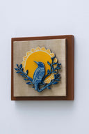 3D Neel Pakshi 7x7 Madhubani Handpainted Decorative Wall Frame
