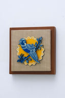 3D Mithila Mayur 7x7 Madhubani Handpainted Decorative Wall Frame
