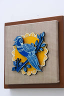 3D Mithila Mayur 7x7 Madhubani Handpainted Decorative Wall Frame
