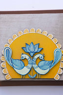 3D Mayura 7x7 Madhubani Handpainted Decorative Wall Frame

