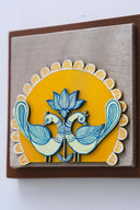 3D Mayura 7x7 Madhubani Handpainted Decorative Wall Frame
