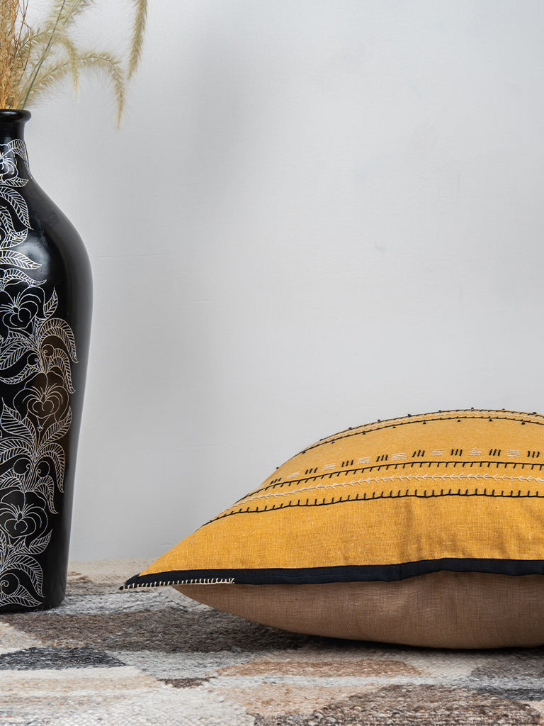 Desert Rhythm Handcrafted Cushion Cover