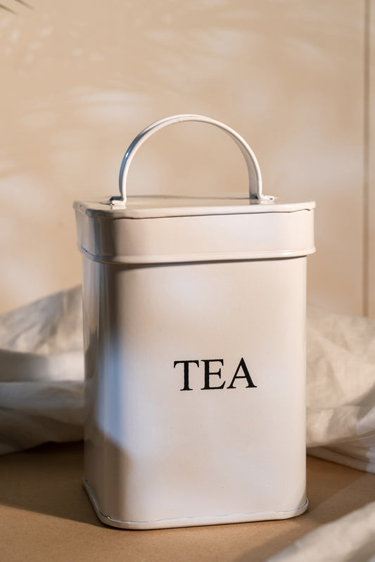White Aluminum Tea Box