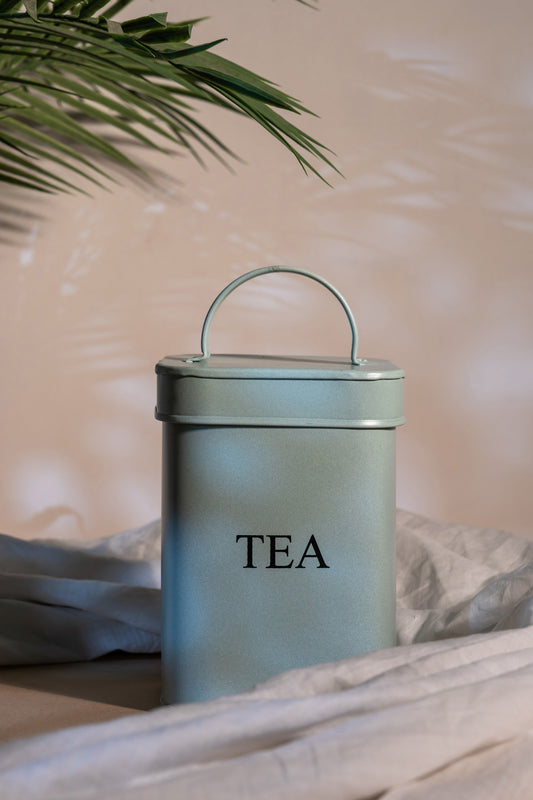 Light Blue Aluminum Tea Box