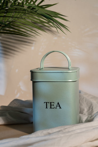 Light Blue Aluminum Tea Box