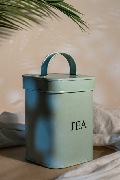 Light Blue Aluminum Tea Box