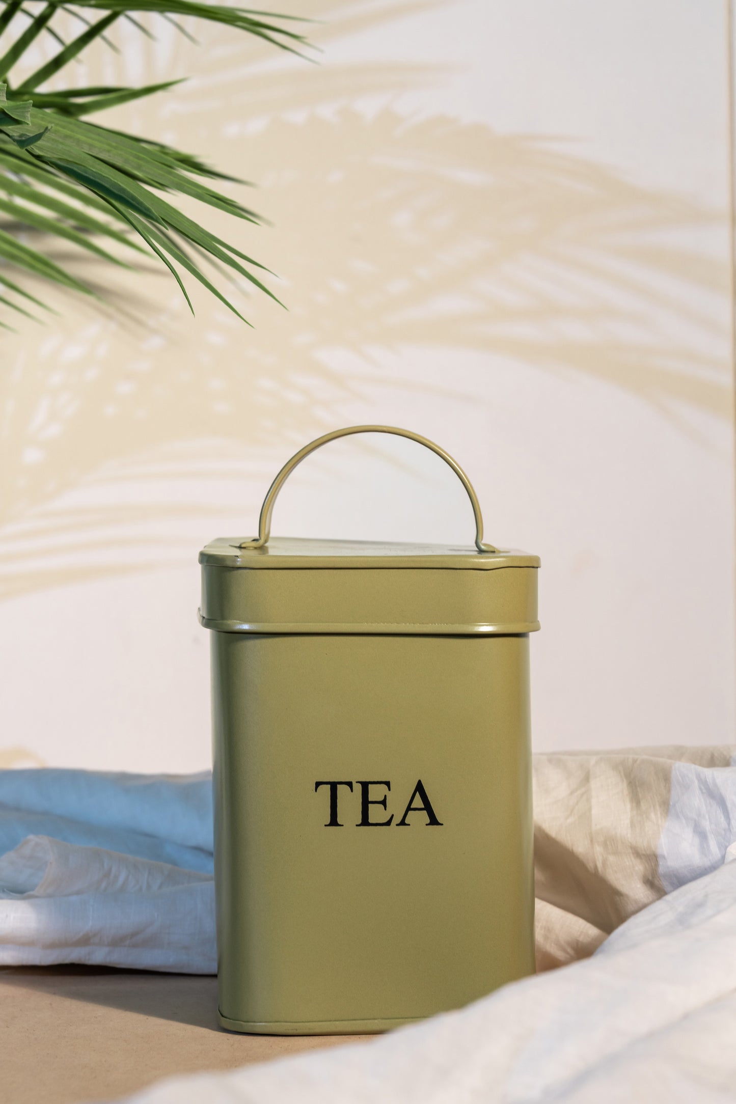 Olive Green Aluminum Tea Box