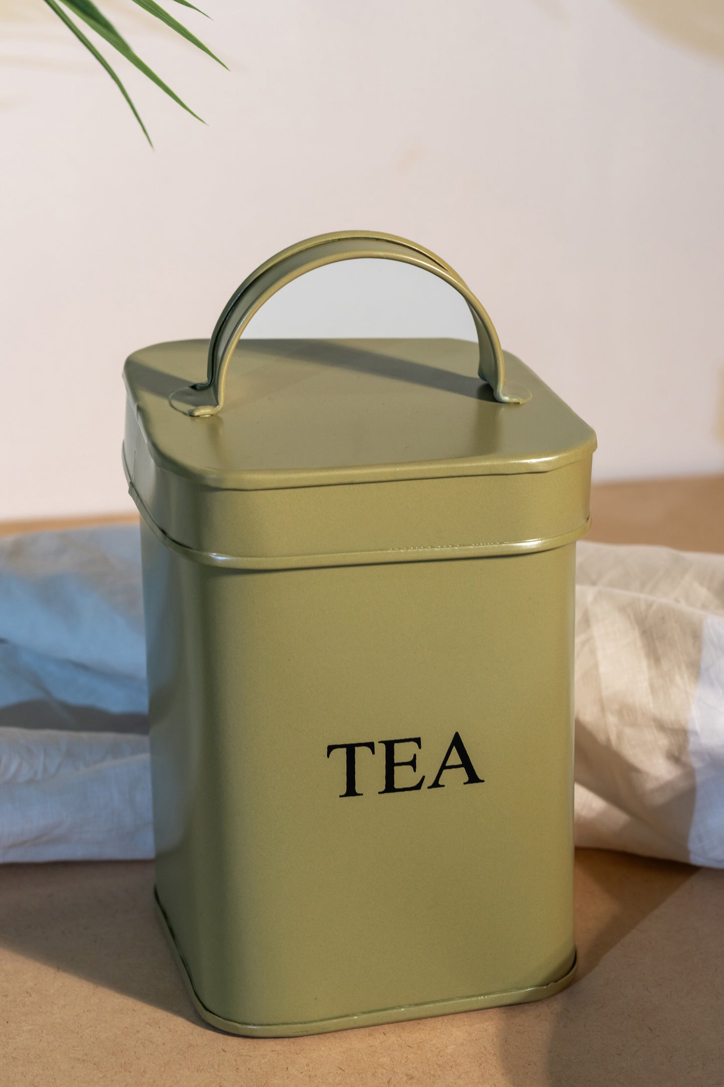 Olive Green Aluminum Tea Box
