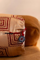 Terracotta Ajrak Mirror Heritage Bolster Cover