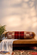 Terracotta Ajrak Mirror Heritage Bolster Cover