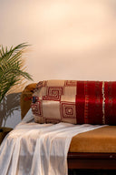 Terracotta Ajrak Mirror Heritage Bolster Cover