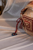 Terracotta Ajrak Mirror Heritage Bolster Cover