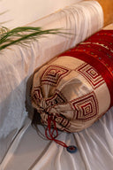 Terracotta Ajrak Mirror Heritage Bolster Cover