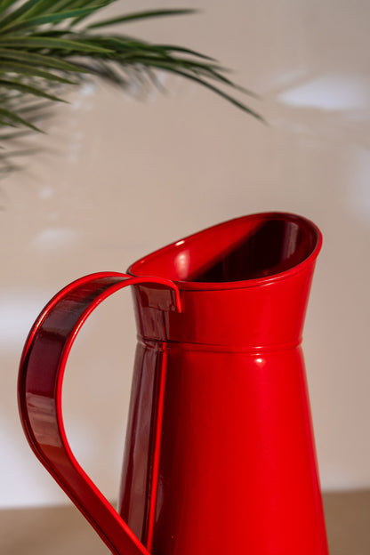 Red Aluminum Casted Water Jug
