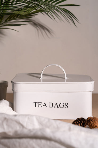 White Aluminium Casted Tea Bags Box