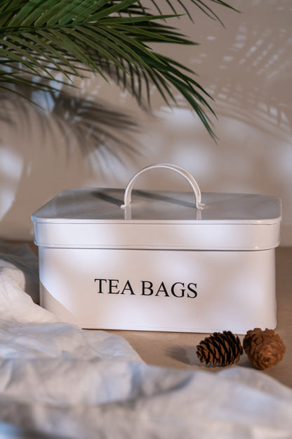 White Aluminium Casted Tea Bags Box