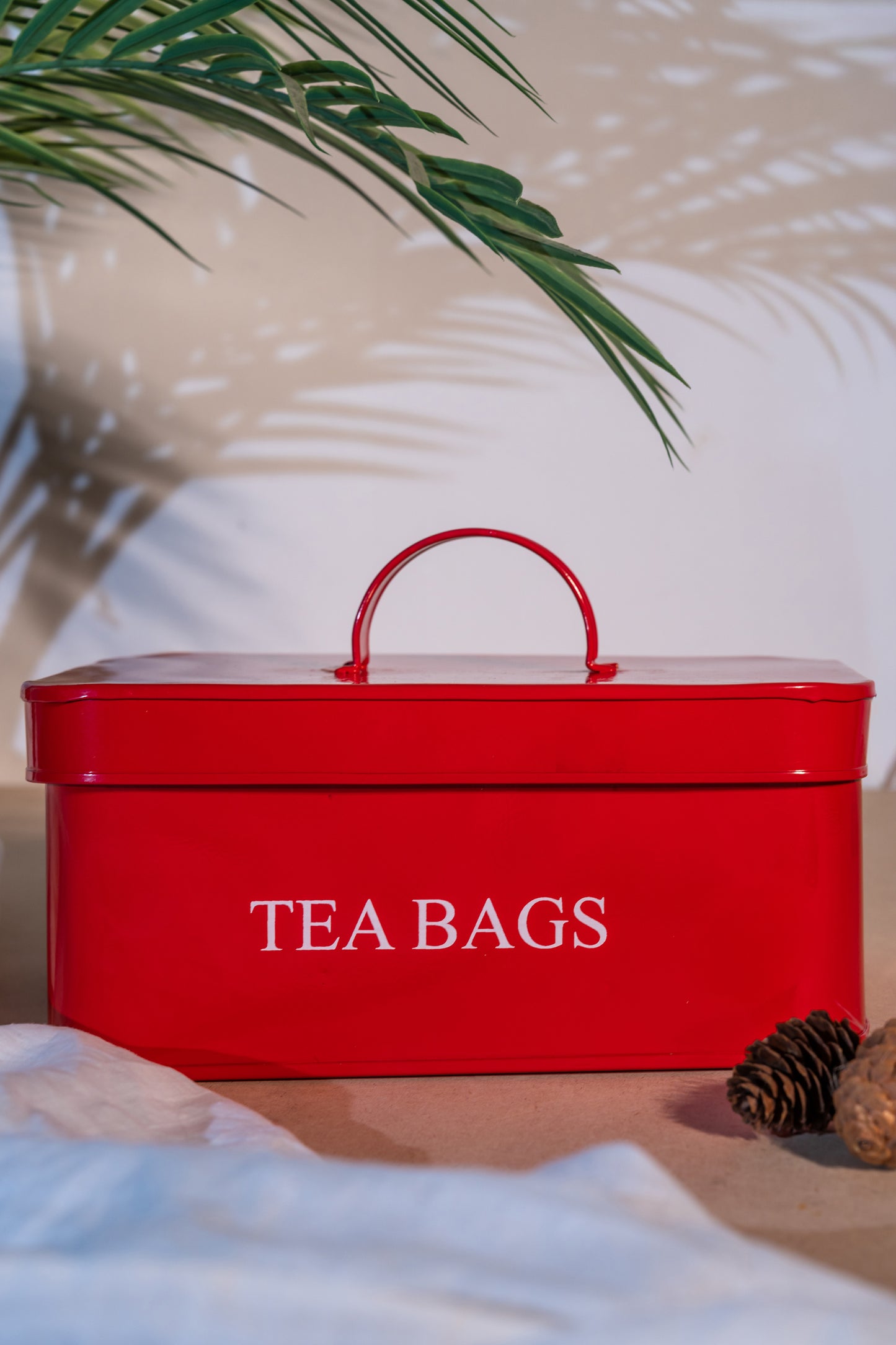 Red Aluminium Casted Tea Bags Box