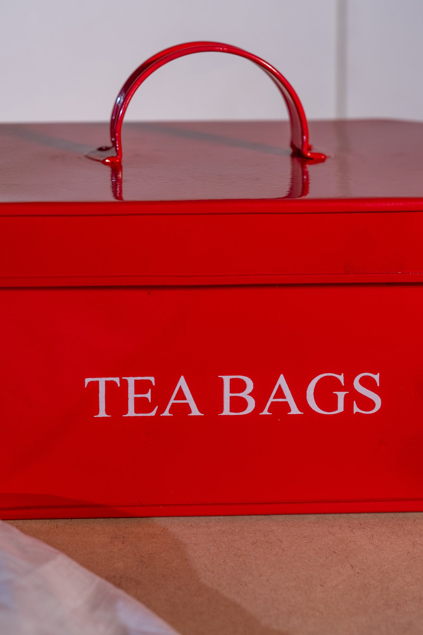 Red Aluminium Casted Tea Bags Box