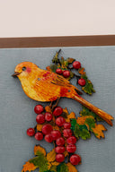 3D Wild Berry Branch 7x7 Handpainted Decorative Wall Frame