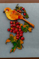 3D Wild Berry Branch 7x7 Handpainted Decorative Wall Frame
