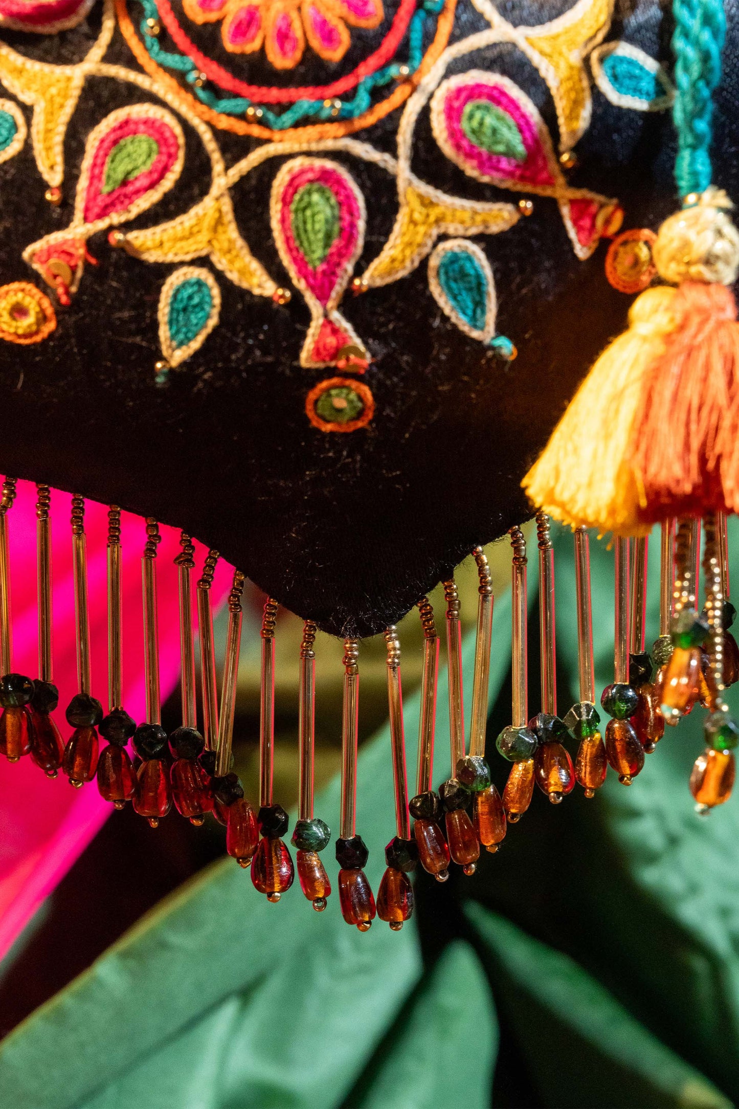 Black Kutchi Aari Pentagon Potli