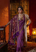Purple Tussar Silk Bandhani Saree with Sadu Bharat Zardosi & Tassels