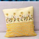 Yellow & Ivory Floral Cushion Set of 4 | Craftroots