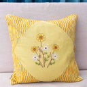 Yellow & Ivory Floral Cushion Set of 4 | Craftroots