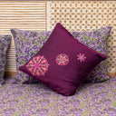 Purple Bedsheet & Cushion Cover Set | Craftroots