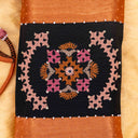 Brown Rabari Butta Mobile Pouch | Handcrafted Rabari Work